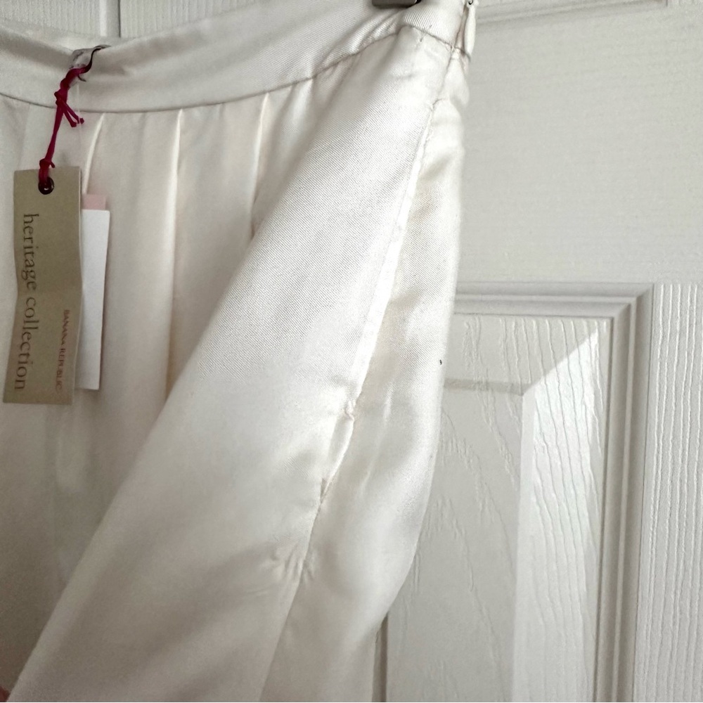Banana Republic Heritage Collection Silk Skirt Ivory With Grey Ombre - Picture 4 of 11